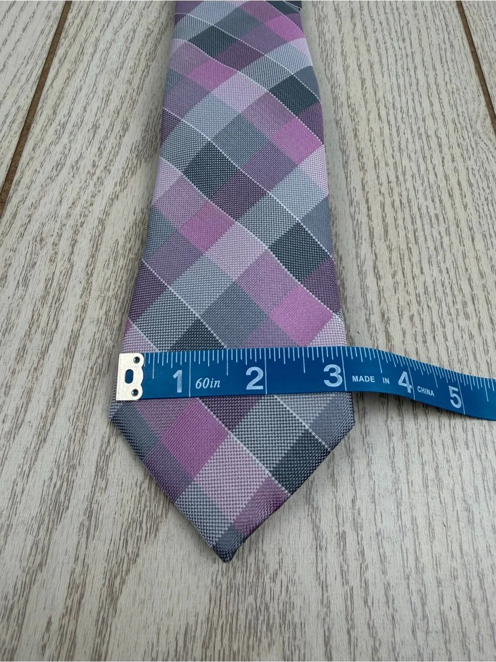 855 Michael Kors Tie Monton Plaid fl_419 Grey 2MKC24-4005 Silk Poly Blend $69.50